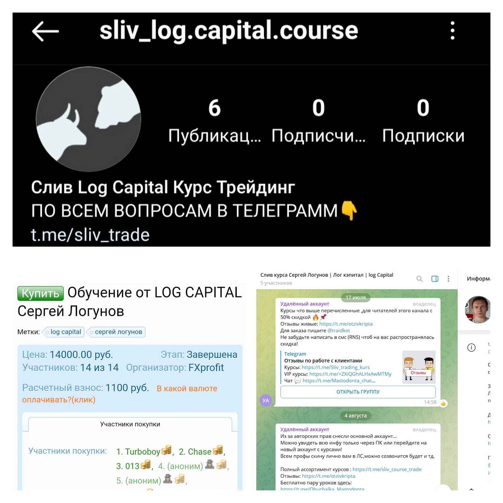 Телеграм LOG CAPITAL