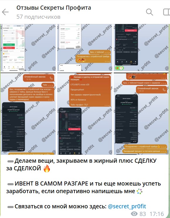 Отзывы о проекте Секреты Профита