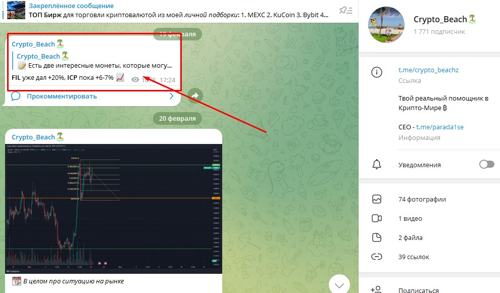Crypto Beach телеграм
