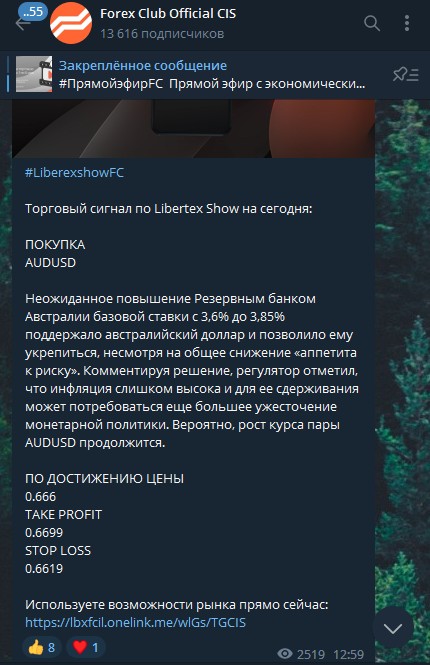 Телеграм Libertex Trade Bot