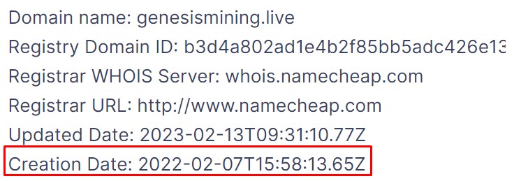 Genesis Mining сайт домен