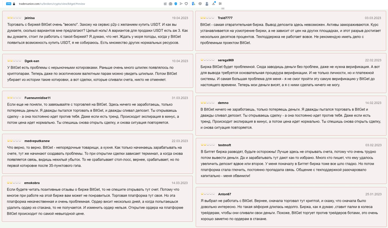 BitGet отзывы
