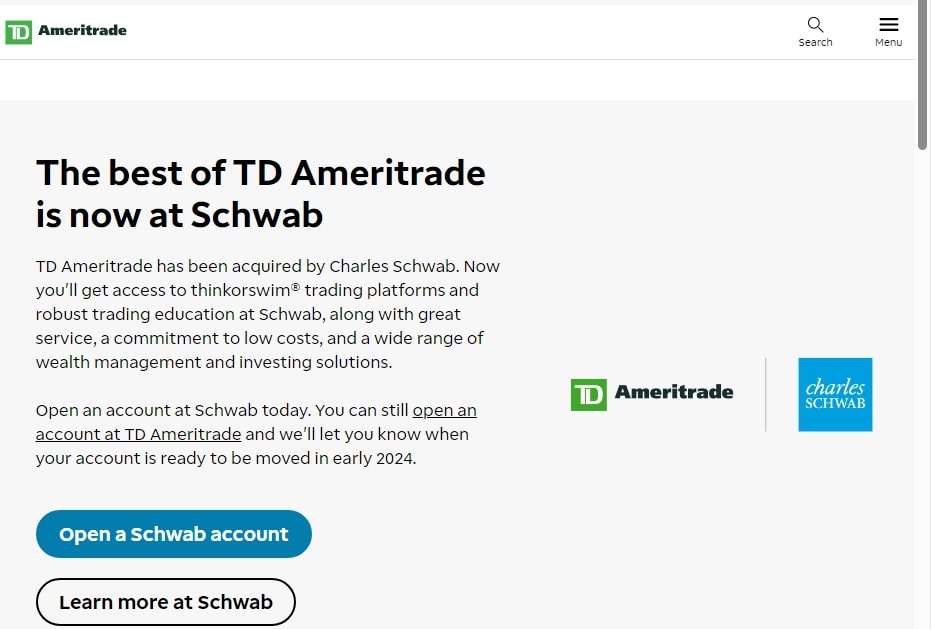 TD Ameritrade сайт