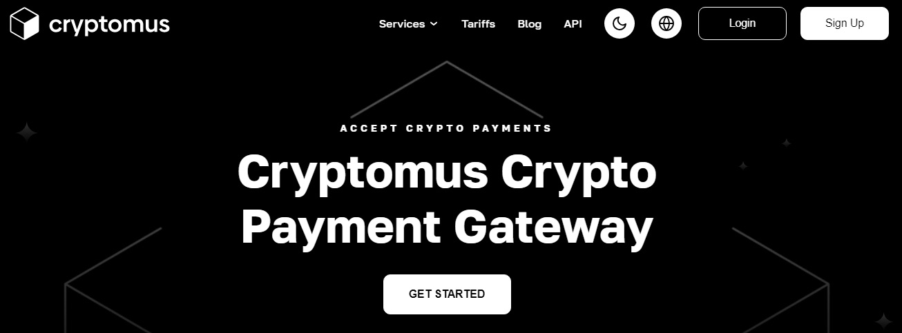 Сайт Cryptomus