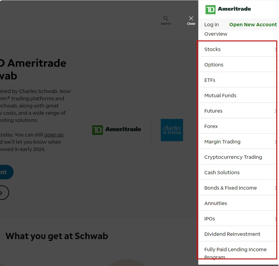 TD Ameritrade сайт инфа