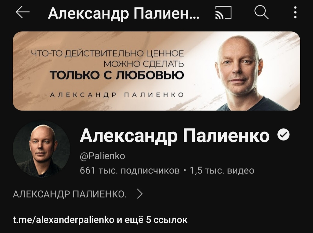 Александр Палиенко канал