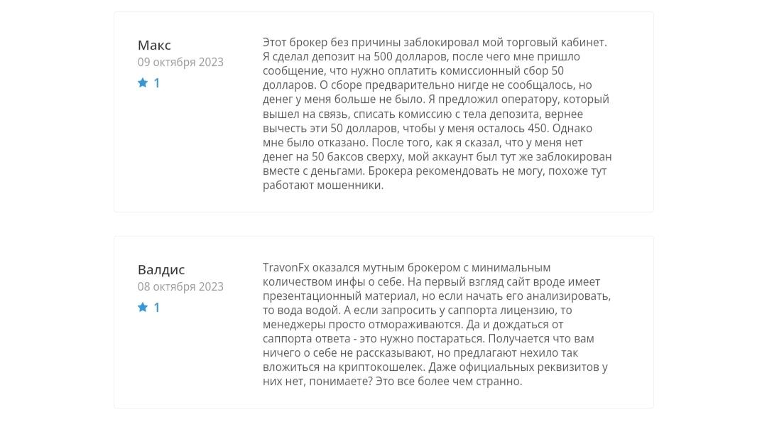 TravonFx.com отзывы