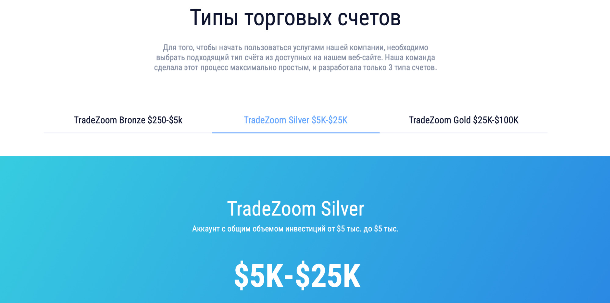 Типы торговых счетов