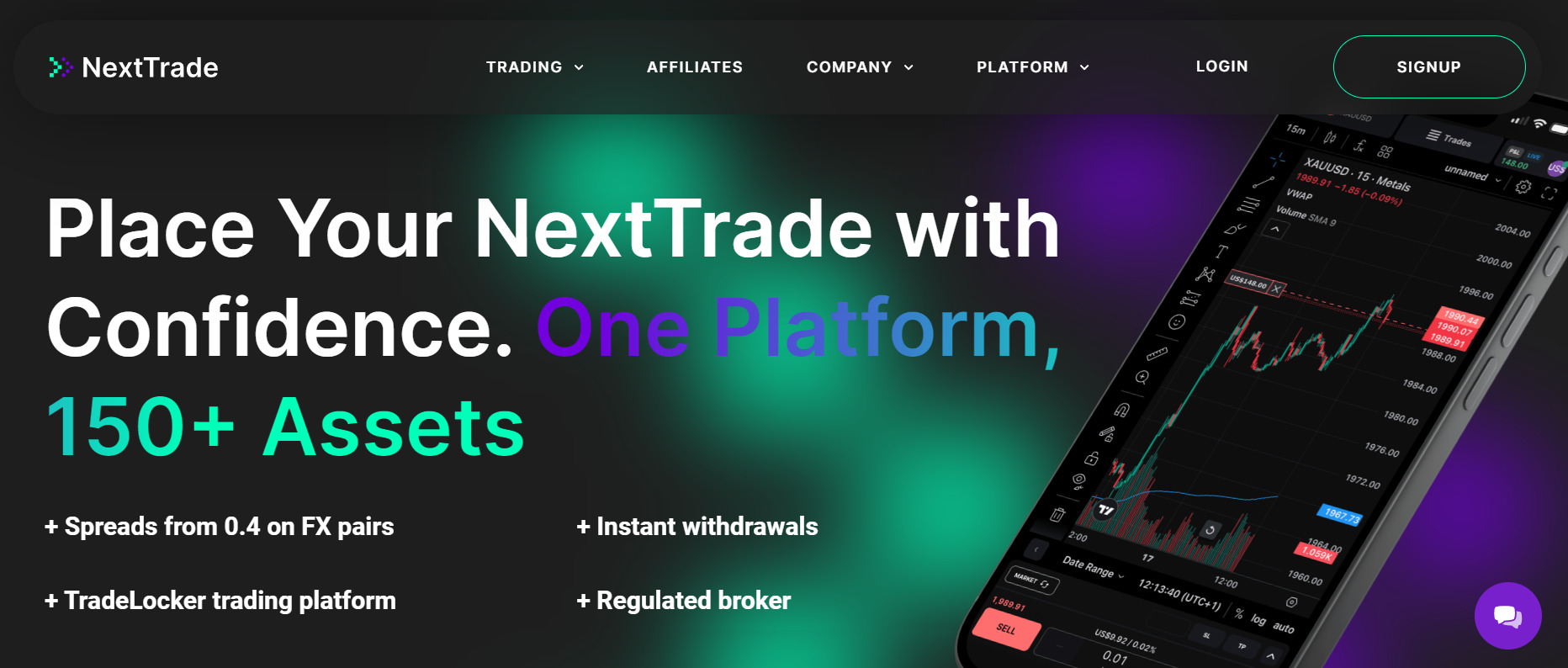 Сайт брокера NextTrade 
