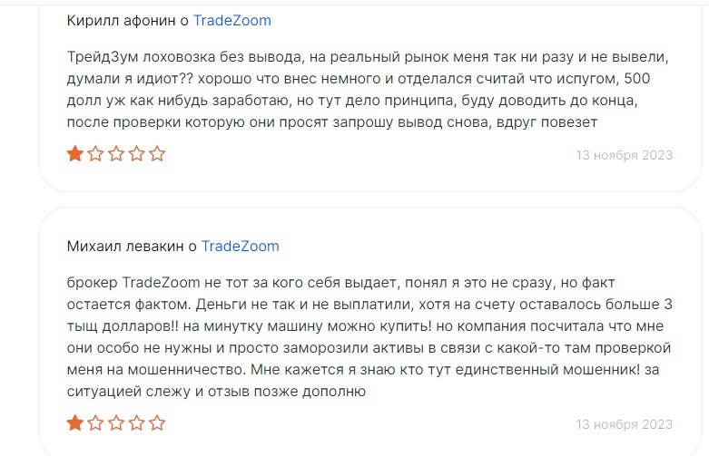 Отзывы о Trade Zoom 