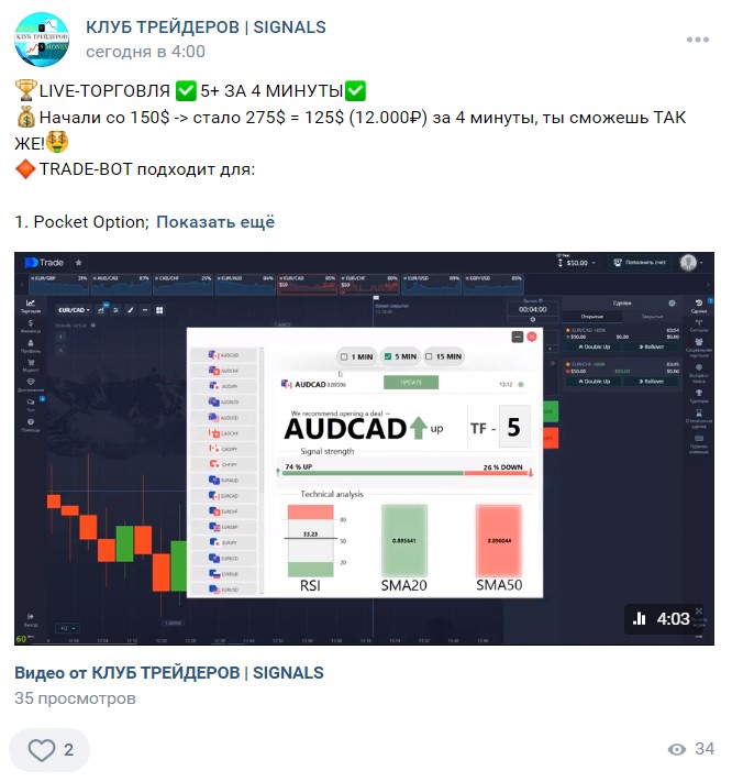 клуб трейдеров signals